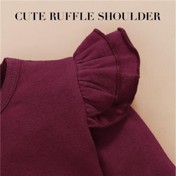 SANMIO Toddler Girl Clothes Outfits Cute Ruffle Sleeve Shirt Floral - Picture 5 of 7